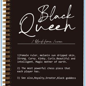 Black Queen Spiral Notebook